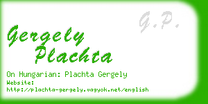 gergely plachta business card